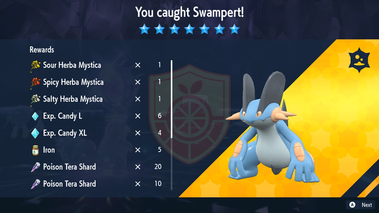 7 Star Swampert Guide