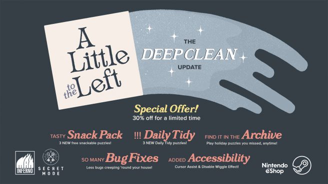 A Little to the Left Deep Clean update