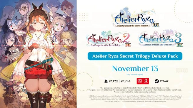 Atelier Ryza Secret Trilogy Deluxe Pack release date