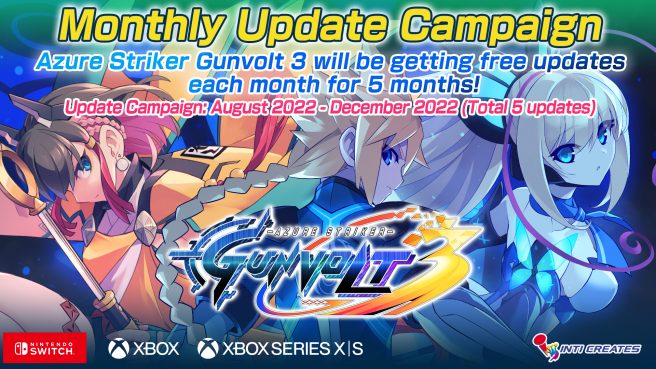 Azure Striker Gunvolt 3 update 1.1.0