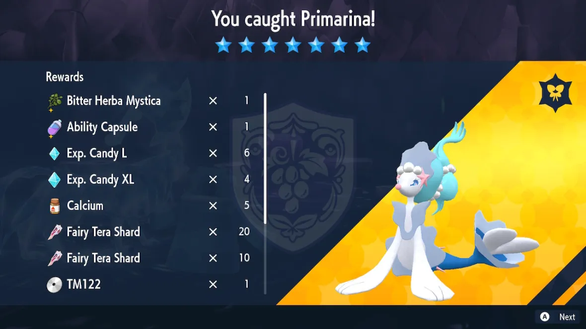 7 Star Primarina guide