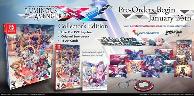 Gunvolt Chronicles Luminous Avenger iX 2 physical
