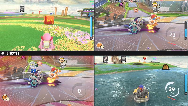 Kirby Air Riders splitscreen multiplayer
