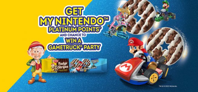 Mario Kart Fudge Stripes Rocky Road Cookies