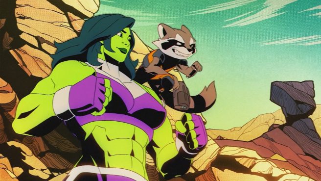 Marvel Cosmic Invasion Rocket Raccoon, She-Hulk