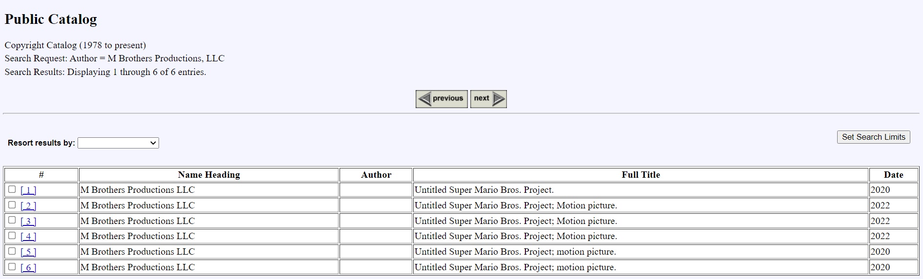 Nintendo Studios M Brothers Productions 1