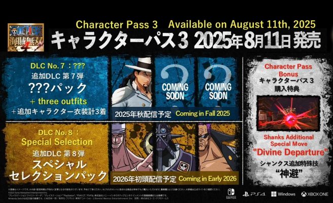 One Piece Pirate Warriors 4 Lucci CP0, Enel, King, Z DLC