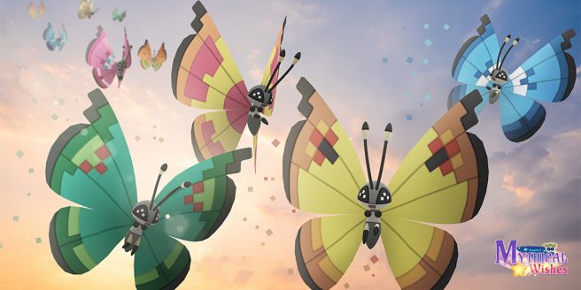 Pokemon GO Scatterbug, Spewpa, and Vivillon
