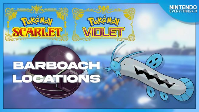 Pokemon Scarlet Violet Barboach location