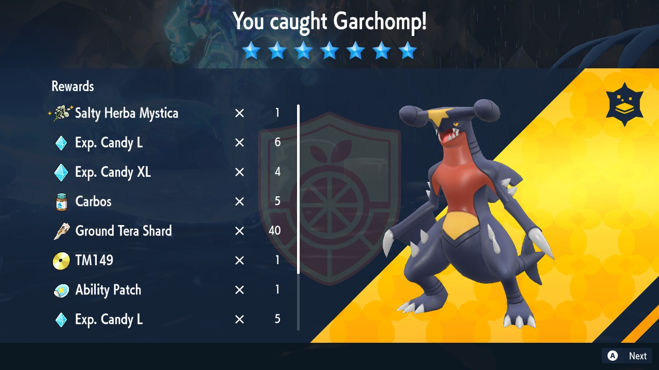 Pokemon Scarlet and Violet 7 Star Garchomp guide