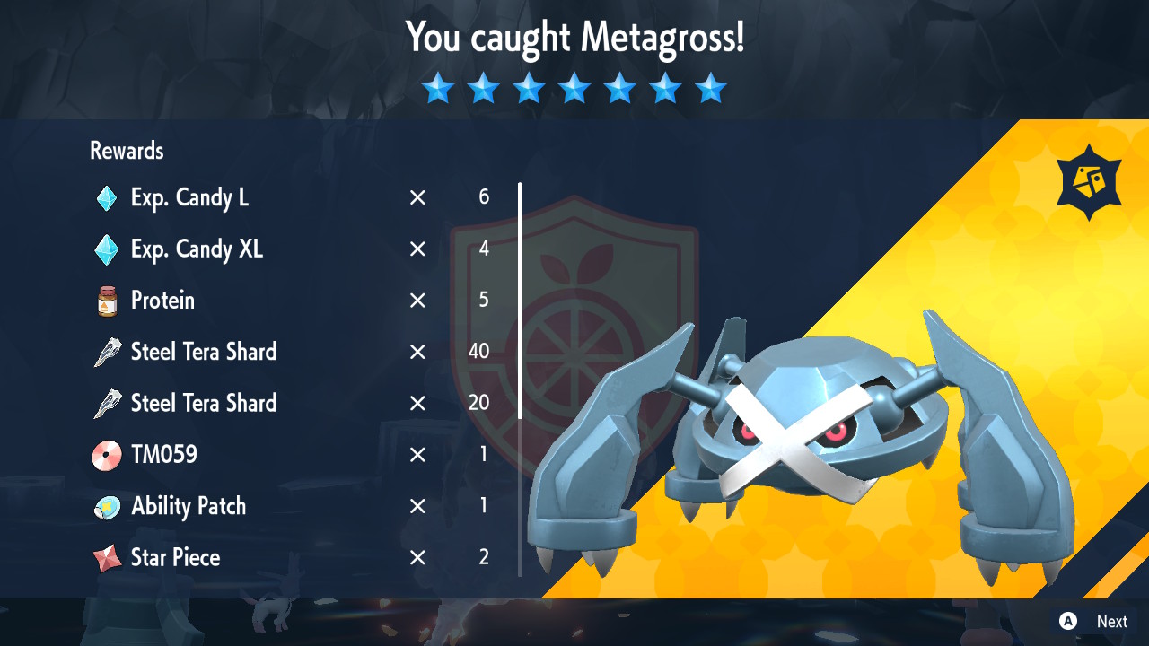 Pokemon Scarlet and Violet 7 Star Metagross Guide