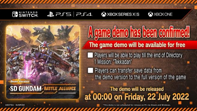 SD Gundam Battle Alliance demo