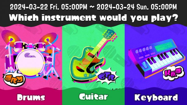 Splatoon 3 Splatfest 14 results - Drums Guitar Keyboard