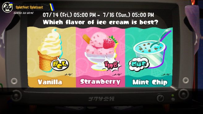 Splatoon 3 Splatfest 7 results Ice Cream