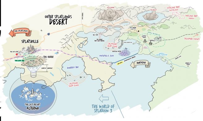 Splatoon 3 world map