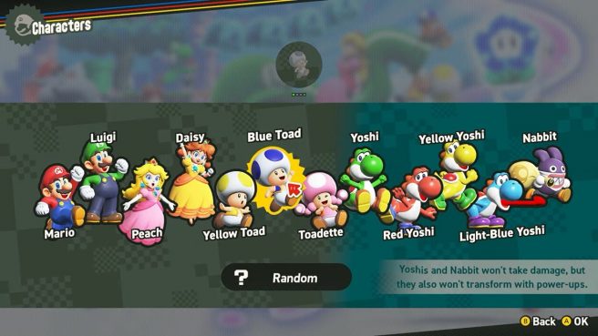 Super Mario Bros Wonder playable characters