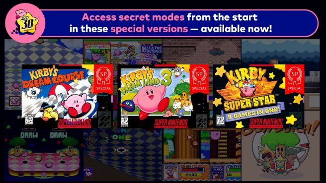 Switch Online SNES update version 3.3.0 kirby sp