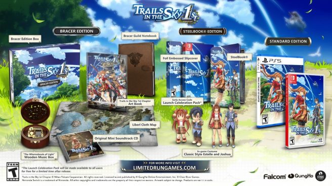 Trails in the Sky 1st Chapter Steelbook Edition, Bracer Edition, Deluxe Edition