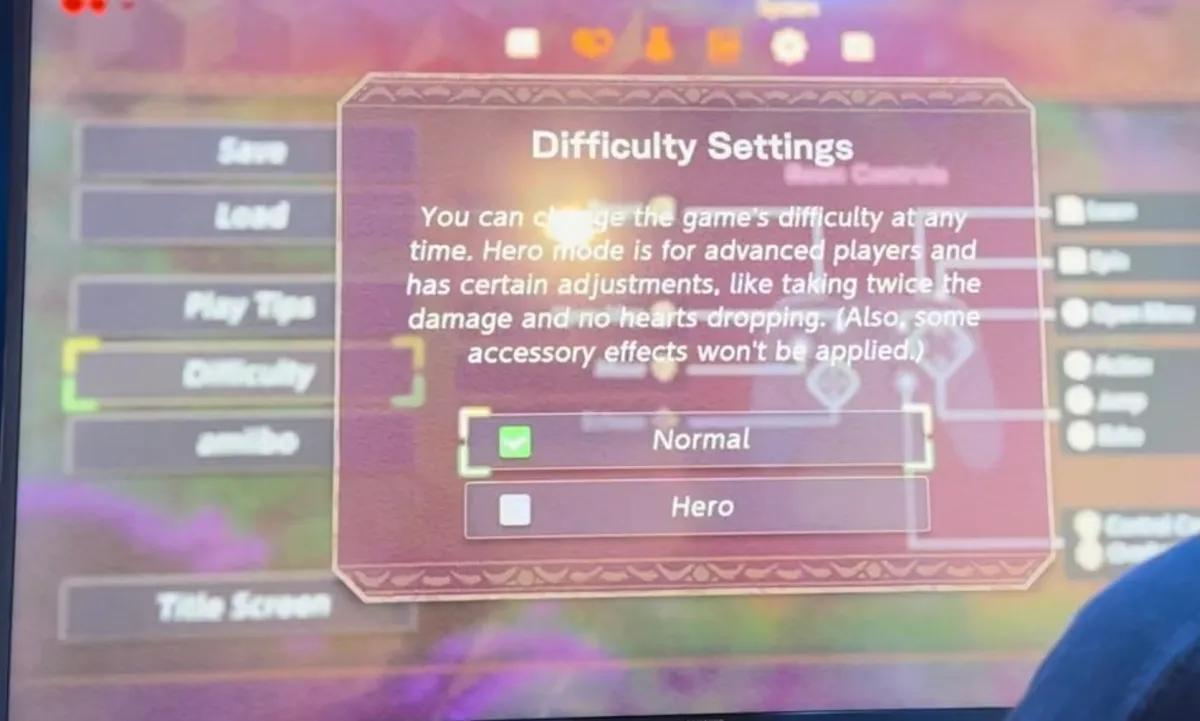 Zelda Echoes of Wisdom Hero Mode difficulty