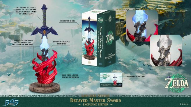 Zelda Tears of the Kingdom Decayed Master Sword statue