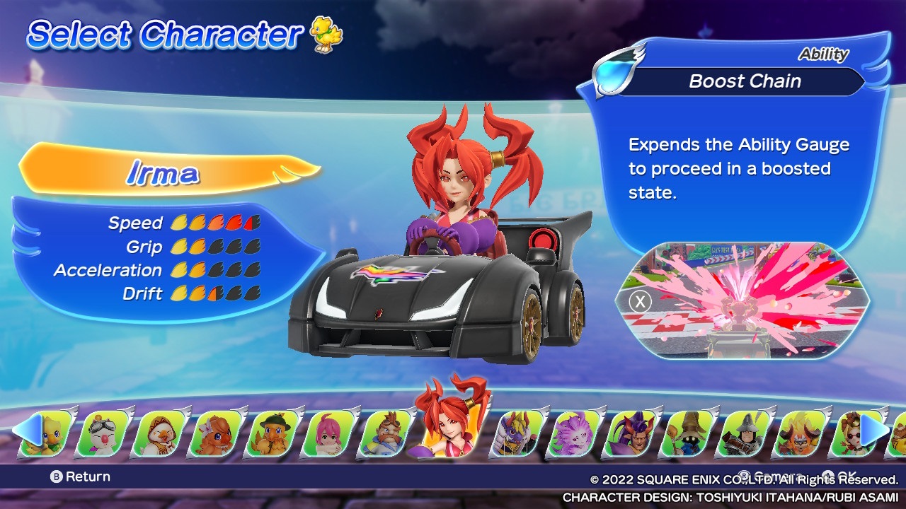 chocobo gp all characters