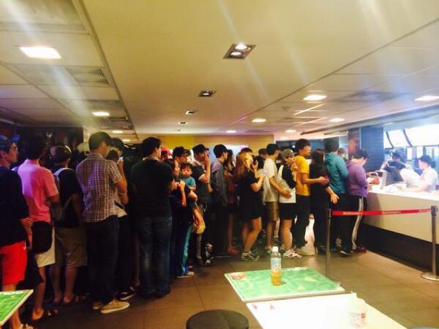 McDonalds line for Mario toys