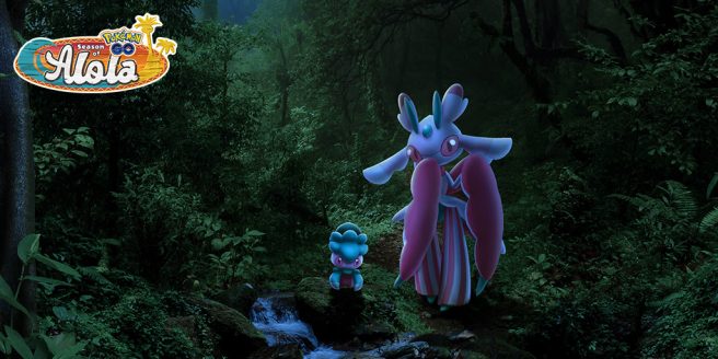 Pokemon GO Fomantis, Lurantis, and Tapu Lele Lush Jungle