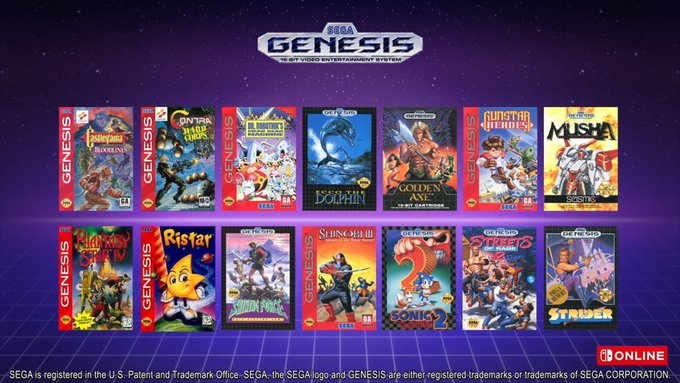 nintendo switch online all sega genesis games