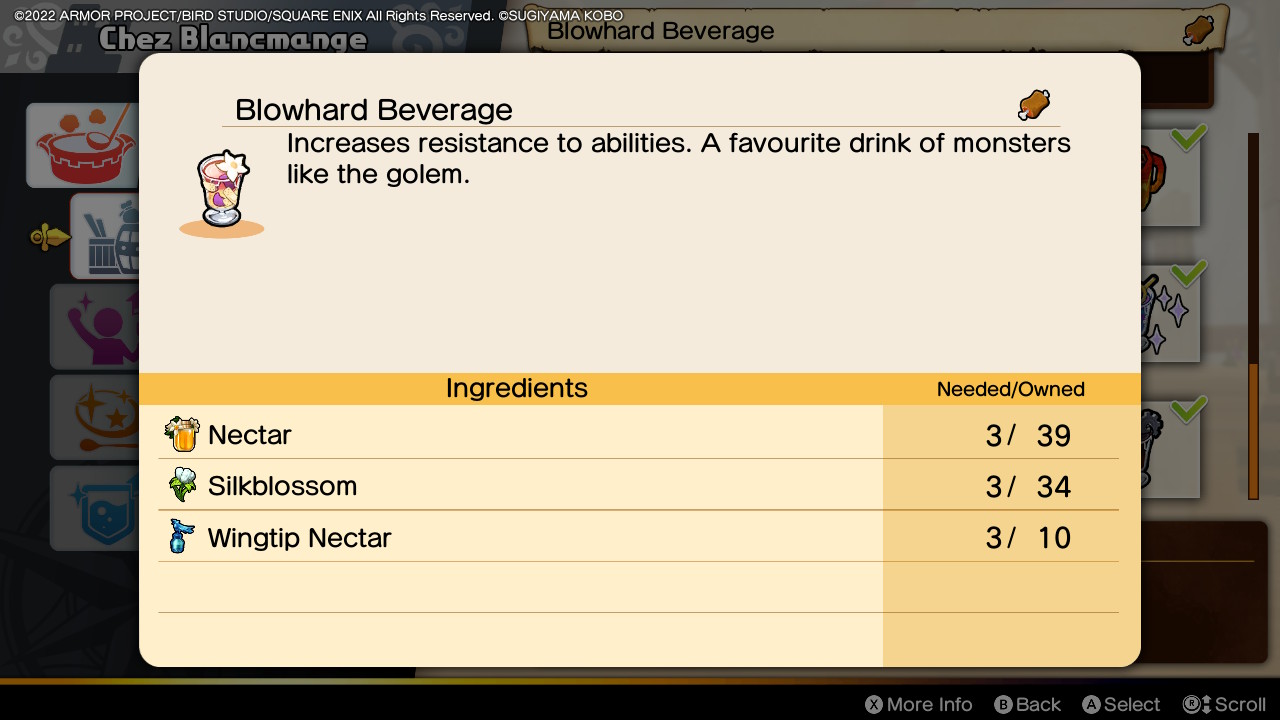 Dragon Quest Treasures Blowhard Beverage