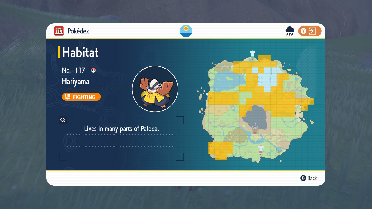 Pokemon Scarlet and Violet Hariyamae location