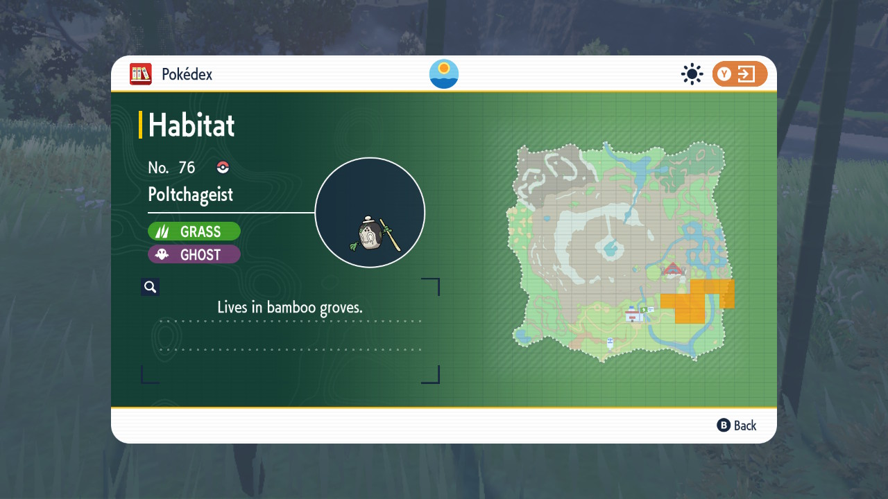 Pokemon Scarlet and Violet Poltchageist location