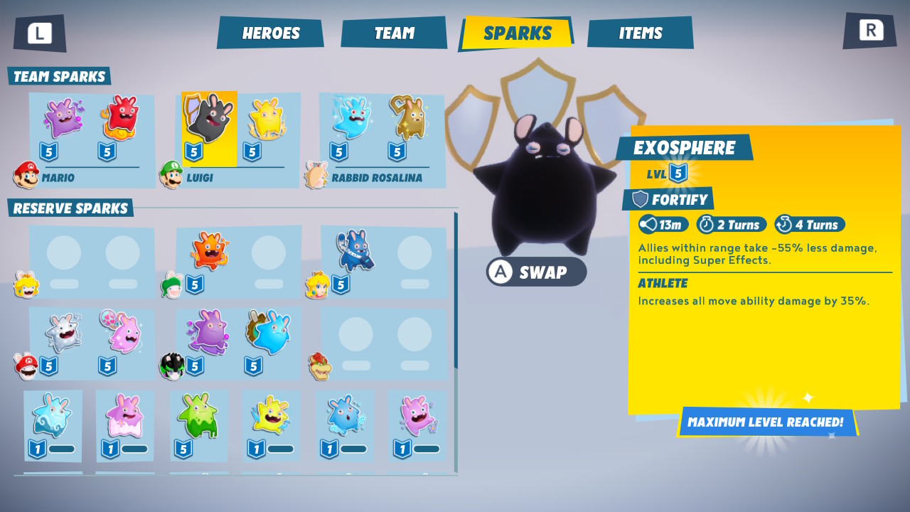 Mario + Rabbids Sparks of Hope best Sparks