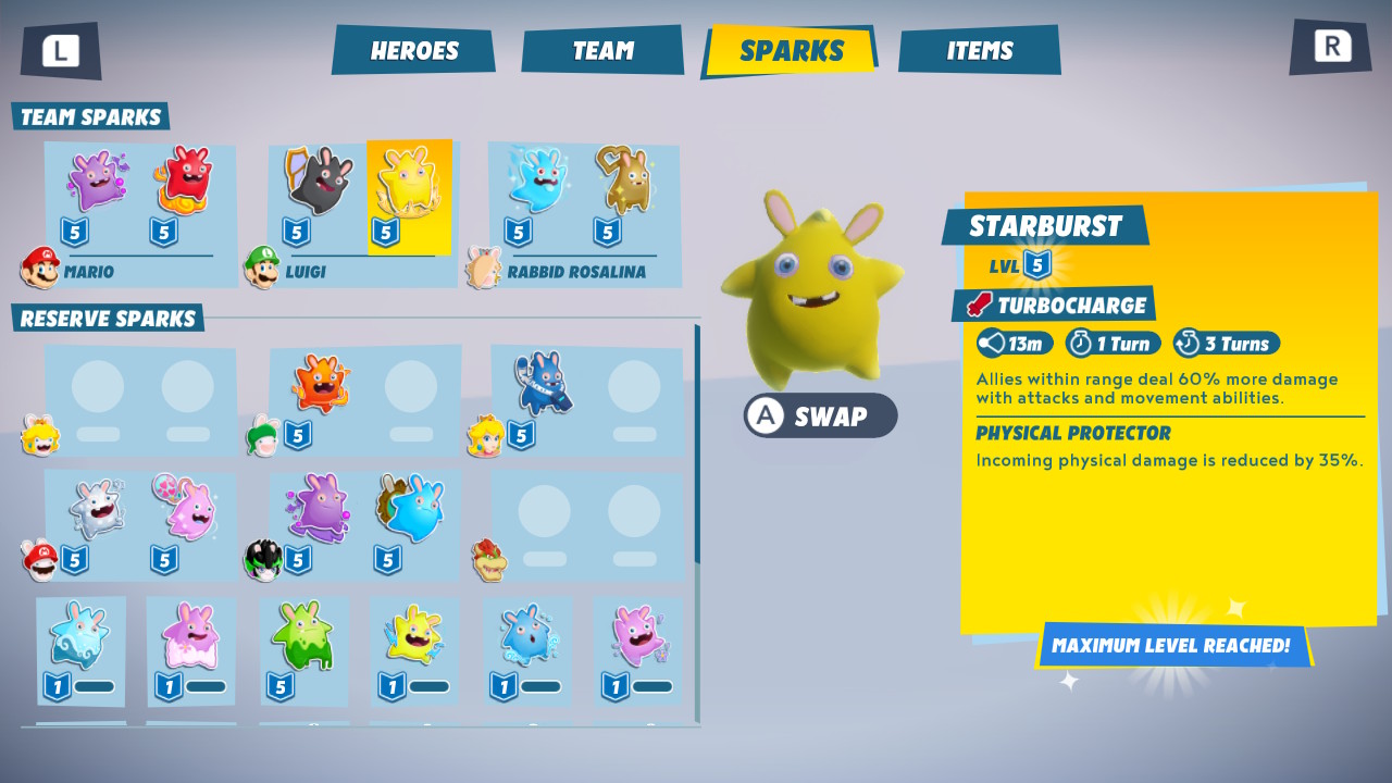 Mario + Rabbids Sparks of Hope best Sparks