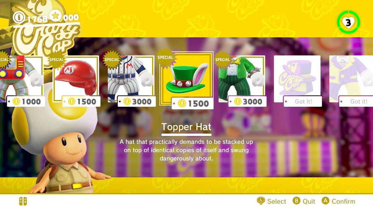 Super Mario Odyssey - Topper Hat