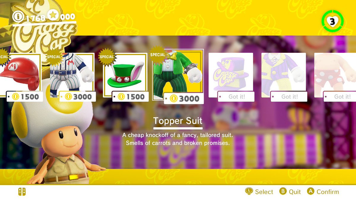 Super Mario Odyssey - Topper Suit
